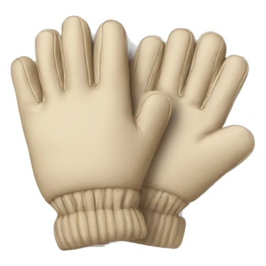 Gloves in beige sticker