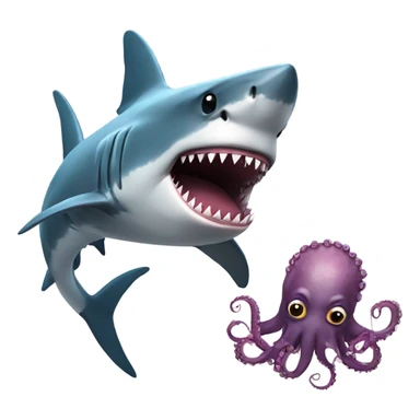 Shark with a octopus head sticker