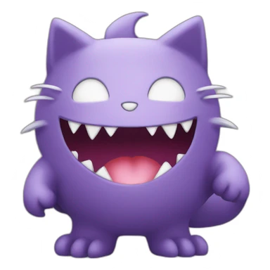 a hello kitty and a gengar sticker