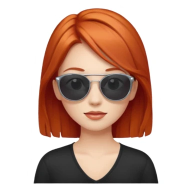 red-haired girl in sunglasses sticker