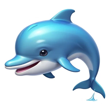 Cinematic Comical Bottlenose Dolphin Portrait Emoji, Head tilted dramatically with an exaggeratedly amused expression, featuring a sleek, shiny glossy body with wide, comically expressive eyes full of playful disbelief and a quirky, animated dorsal fin, Simplified yet hilariously expressive features, highly detailed, glowing with a slightly sassy aquatic glow, high shine, dramatic yet playful, stylized with an air of cheeky marine mischief, soft glowing outline, capturing the essence of a meme-worthy dolphin that looks ready to side-eye its way into viral fame! sticker