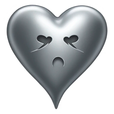 Chrome heart sticker