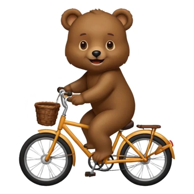 Bear riding a bike  sticker