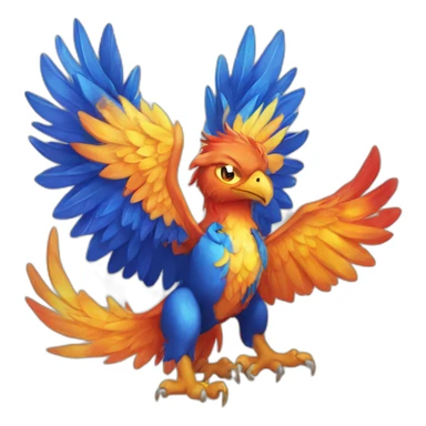 Phoenix with gryphon sticker