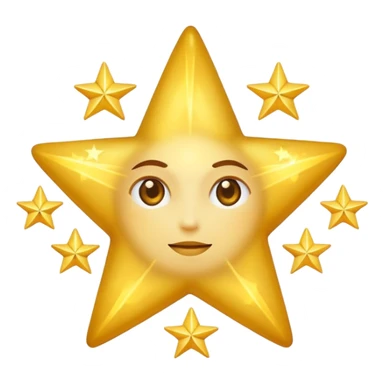 Star with a body sticker