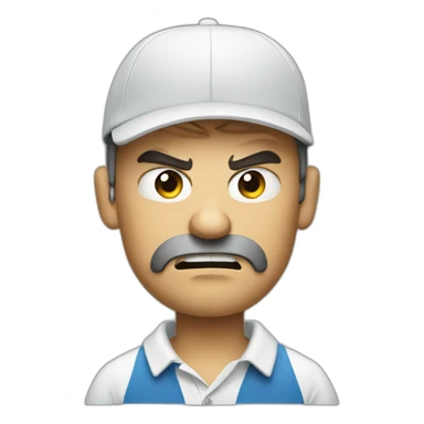 Angry golf man sticker