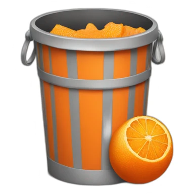 orange trash bin sticker