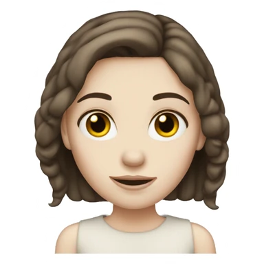 Brunette girl pale skin sticker