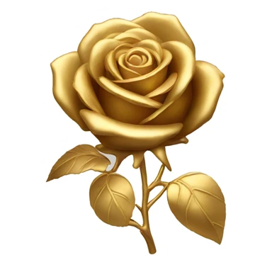 Gold rose sticker