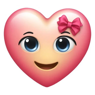 Love heart with bow sticker