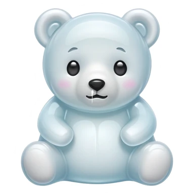 white jelly bear  sticker