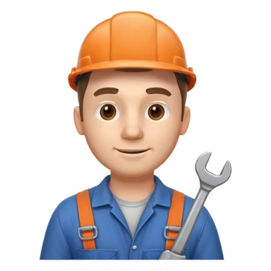 mechanic man portrait, head and shoulders only, wearing work overalls, holding a wrench, slight grease marks on face, confident friendly expression, garage workshop vibe, 3D cartoon style, mobile game icon style, clean background, no text, no watermark
  sticker