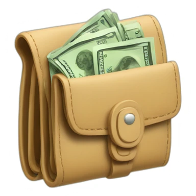 wallet with bundles of money sticker