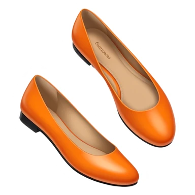 super realistic orange dorsay flats sticker