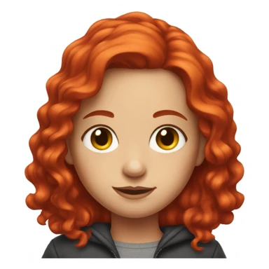 girl with red hair portrait sticker