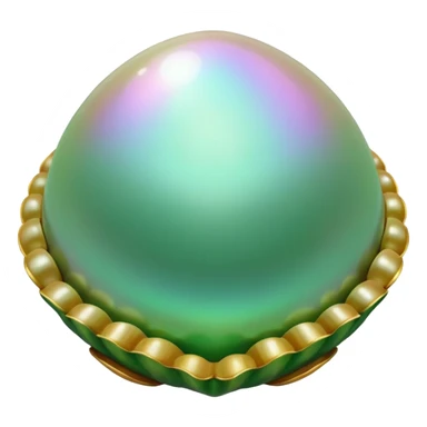 pearl in green shells sticker