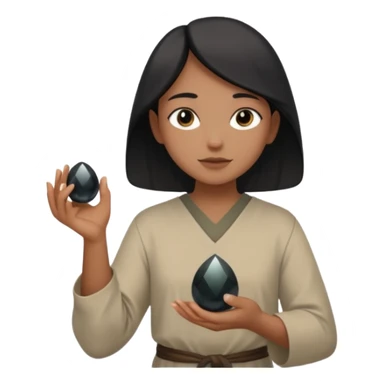 I want an emoji to use for mental wellness in a mystical setting. I want to reference an object that symbolizes the term "Clarity Seeker". It should be relaxing and calm in nature. sticker