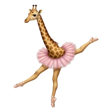 ￼ giraffe as a ballerina sticker