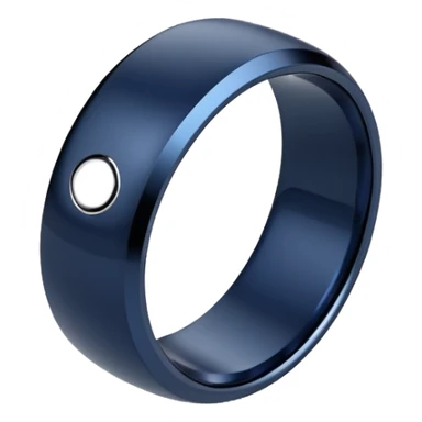 smart tech ring in #232952 (dark blue) color. Plain band with sensors visible inside sticker