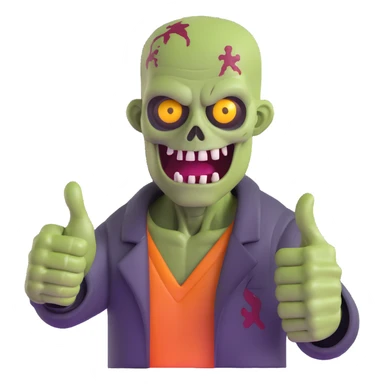 zombie giving thumbs up sticker