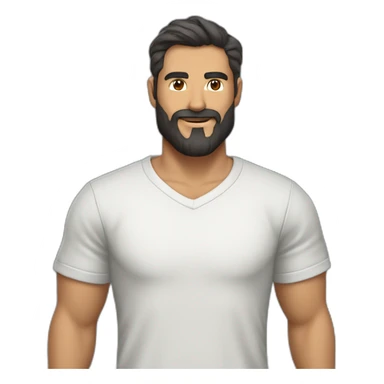 Hombre con barba y camiseta de magallanes sticker