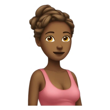 Femme debout sur un lit sticker