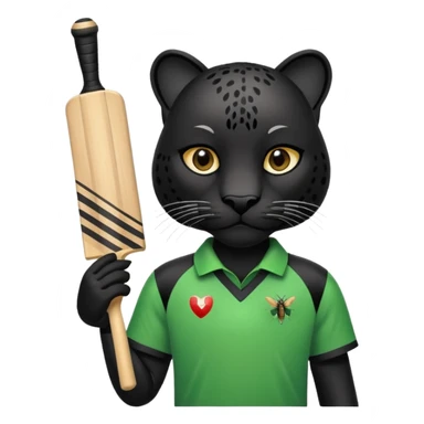  Panther in cricket match  sticker