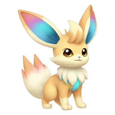 Colorful Kawaii Eeveelution-Cute-Pokémon-fusion full body sticker