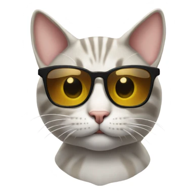 Cat with sunglasses calls DL1RSQ sticker