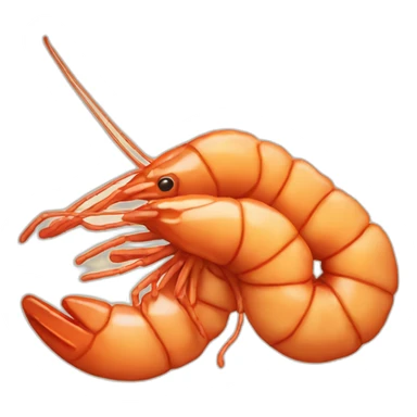 Fried shrimp sticker