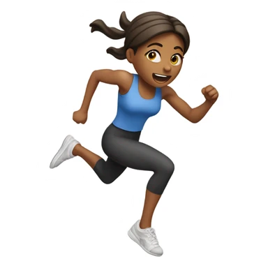 woman jumping on box sticker