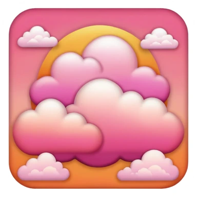 sunset with clouds sticker
