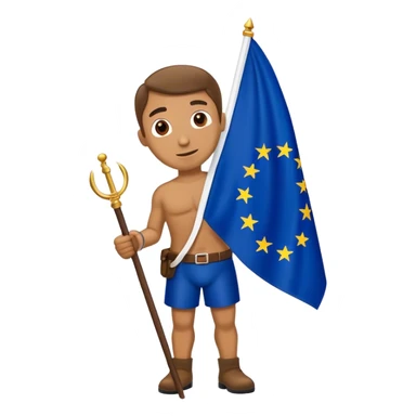 man with european union flag sticker