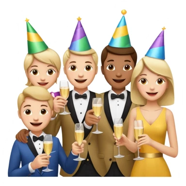 Create Happy & celebrating team faces sticker