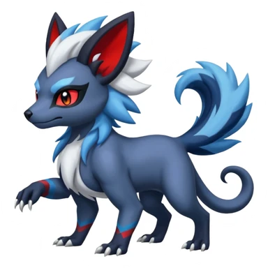 Exotic colorful cool handsome elemental exotic Zorua-Absol-Salandit-fusion (full body) sticker
