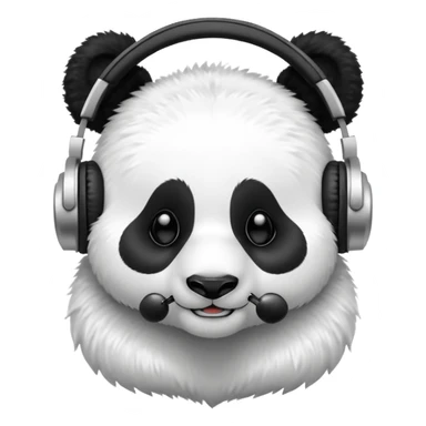 the panda wearing headphone sticker