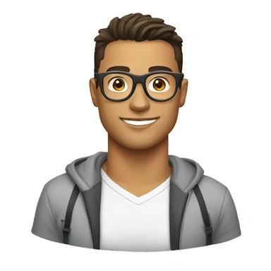 ronaldo with eyeglass sticker