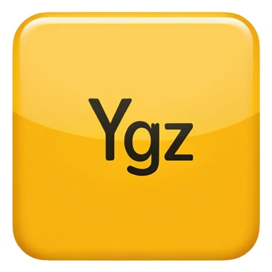 Square yellow color and teks "YGZ" sticker