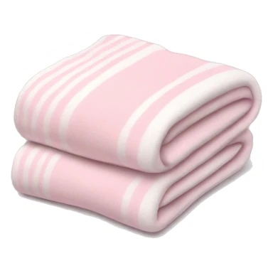 Pastel Pink and white blanket folded  sticker