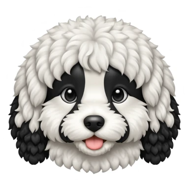 black and white cockapoo sticker