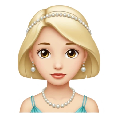 Pearl String Girl sticker