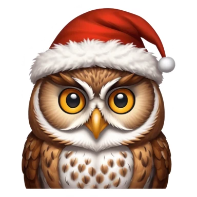 
Owl , Christmas hat  sticker
