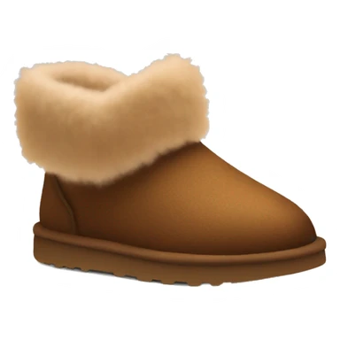 Ugg  brown fuzzy slipper sticker