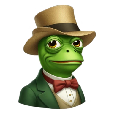 distinguished pepe sticker