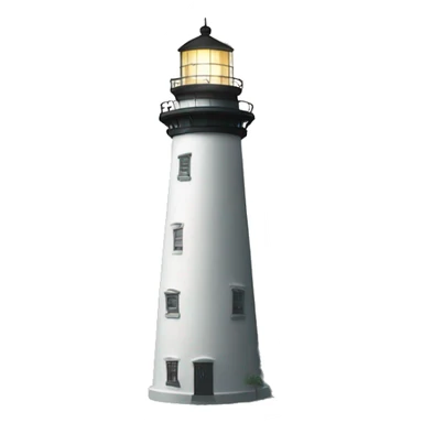 White lighthouse in a tornado sticker