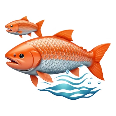 salmon struggling to swim sticker