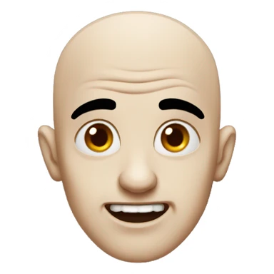A bald squinted vampire sticker