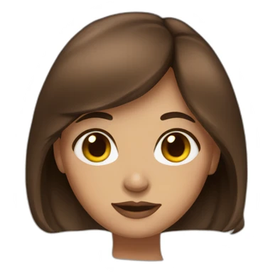 ira girl brown hair sticker