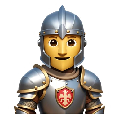 Clash of Clans style friendly Knight Portrait Emoji, With simple armored build featuring a gleaming suit adorned with simple heraldry and a covered fave behind a visored helm, his face rendered in a natural skin tone (not yellow), Simplified yet dynamic features, highly detailed, glowing with a cool, steely radiance, high shine, courageous and resolute, stylized with an air of chivalric valor, focused and stalwart, soft glowing outline, capturing the essence of a valiant knight ready to charge into epic quests with honor! sticker