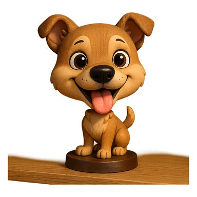 playful bobblehead style animal sticker